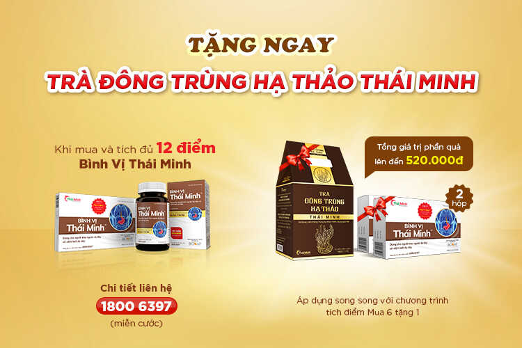 Ưu đãi hấp dẫn: Tặng trà Đông trùng hạ thảo Thái Minh khi mua Bình Vị Thái Minh 1