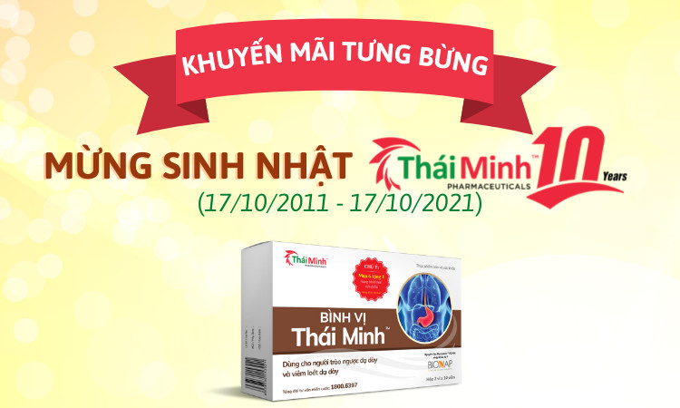 Bình Vị Thái Minh khuyến mại cực hấp dẫn nhân dịp Dược phẩm Thái Minh 10 tuổi 1